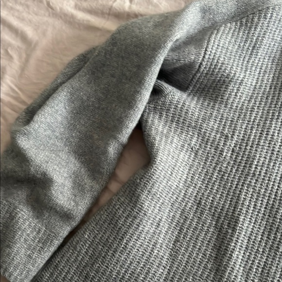Gray Ribbed Knit Cardigan Sweater - Picture 6 of 9